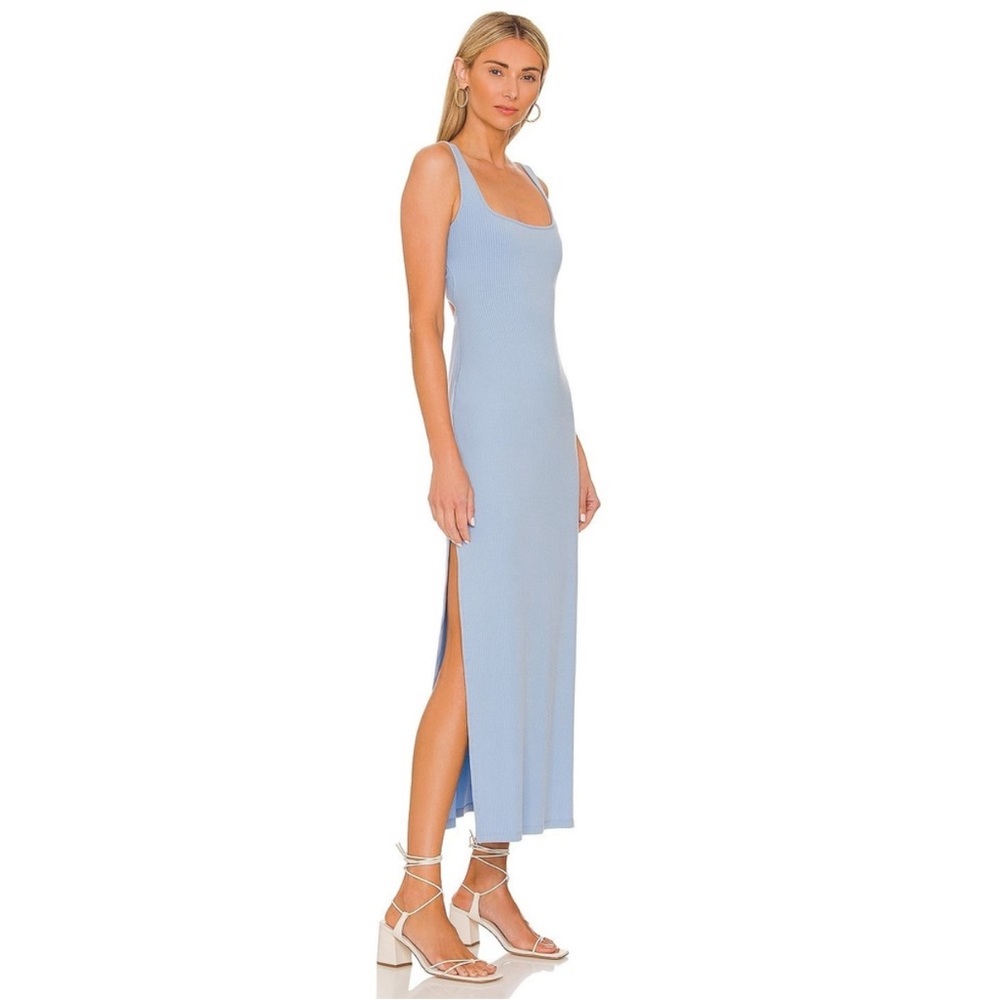 L space Elegant Blue Sleeveless Dress - Picture 3 of 5